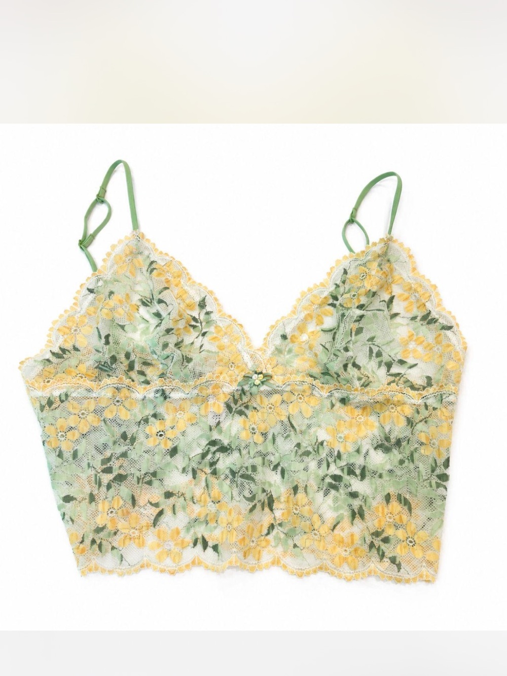 Vintage Y2K Victorias Secret Lace Bra/Bralette Flower Floral Lacey Longline Bra
